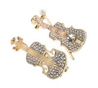 BESTonZON 2pcs Violin Brooch Lightweight Musical Instrument Lapel Pins for Womens Sweaters Scarves Stylish Music Lover Accessory Durable Artistic Design Violinists