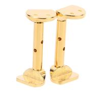 BESTonZON 2Pcs Violin Chin Rest Fitting Screw Metal Versatile Design Golden Carefully Crafted Excellent Texture Support for Players of Skill Levels 1.57X0.67X0.59In