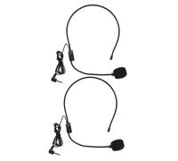 BESTonZON 2Pcs Vocal Headset Microphone Condenser Mic Wired Mic for Voice Amplifier Speaker Adjustable Boom Arm Lightweight Comfortable Fit for Singing Teaching Lectures