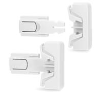 BESTonZON 2pcs White Fridge Door Lock Strong Adhesive for Freezers and Cabinets Child Safety Locks Made of Sturdy Abs Easy Installation Refrigerator for Toddlers
