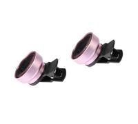 BESTonZON 2pcs Wide Angle Macro Phone Camera Lens Clip Lens for for Capturing Detail in Nature Jewelry and Travel Rose Gold