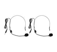 BESTonZON 2pcs Wired Headworn Condenser Microphone Professional Capacitance Core, Small and Compact Design, Suitable for Teaching Amplifiers and Voice Amplifiers, Noise Reduction for Voice
