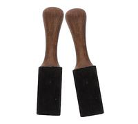 BESTonZON 2pcs Wooden Chanting Bowls Mallet Knocking Rod Black Meditation Praying for Peace of Mind Sound Instrument Accessory