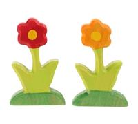 BESTonZON 2pcs Wooden Flower Blocks: Wooden Flower Garden Building Toy - Carved Blocks For Diy Micro Landscape - Present For Toddlers Boys And Girls