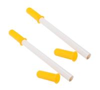 BESTonZON 2pcs Yellow Plastic Rocking Horse Replacement Handles with Threaded Grips Secure Fit for Rocker Enhancing Grip and Stability