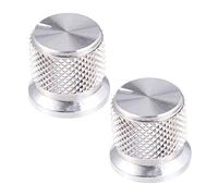 BESTonZON 2pieces Electric Guitar Knobs Volume Tone Control Knob Material Flat Top Design Knurled for Bass Effect Easy Installation