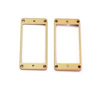 BESTonZON 2pieces Humbucker Pickup Frame Curved Ring Plate for Guitar Pickup Mounting Bronze Screws