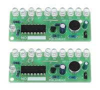 BESTonZON 2Set Colorful 7 LEDs Soldering Practice Board, Kids Beginner Soldering Board Project for STEM Learning and Fun Activities