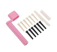 BESTonZON 2sets Acoustic Guitar Accessory Kit Saddle Nut Bridge Pins String Winder Folk Guitar Parts Random Color
