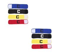BESTonZON 2sets Football Captains Armbands Bright Color Armlets for Team Leaders Non Slip Comfortable Durable Sports Accessories for Youth and Adults 4pcs*2