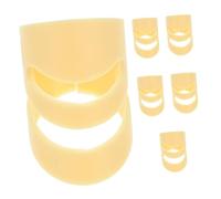 BESTonZON 2sets Guitar Finger Picks Durable Plastic Finger Protectors for Guitar Bass Ukulele Set Relieves Fatigue Shape