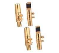 BESTonZON 2sets Saxophone Mouthpiece Alto Saxophone Head Clarinet Kit Brass Material Musical Instrument Accessory