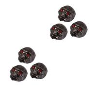 BESTonZON 2sets Skull Volume Tone Knobs for Electric Guitar Metal Material Set 1.9cm Skull Design Enhance Tone Control 3pcs*2