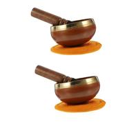 BESTonZON 2sets Tibetan Singing Bowl Buddhism Bowl Meditation Kit Himalayan Sound Prayer