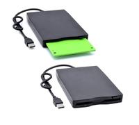 BESTonZON 3.5 Inch USB Floppy Disk Drive External USB 2.0 Portable Diskette Reader for Laptop High Data Transfer Noise Reduction Black