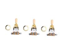 BESTonZON 3 Pcs 3-gear Button for Sound Pickup 3-way Short Toggle 3 Way Pickup Toggle Guitar Rhythm Treble Switch Electric Guitar Selector 3-level Sound Pick-up Electric Guitar Pickup Switch
