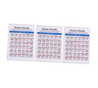 BESTonZON 3 Pcs Guitar Chord Practice Chart Guitar Chords Poster Guitar Note Stickers Guitar Scales Guitar Finger Guide Guitar Fretboard Chart Chord Poster Guitar Chord Practice