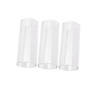 BESTonZON 3 Pcs Medium Bottleneck Glass Guitar Slides, Smooth Gliding Surface, Tone for Acoustic and Electric Guitar, 6.1x2.65x2.65cm
