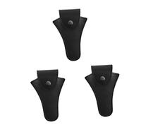 BESTonZON 3 Pcs Mouth Protector Anti-lost Bag Trumpet Mouthpiece Pouch Musical Instrument Protection Anti- Lost Tender Horn Mouthpiece Bag Trumpet Accessories Cowhide Storage Bag Black