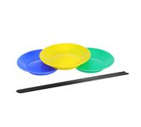 BESTonZON 3 Set Plastic Spinning Plates Set with Sticks for Circus Juggling Tricks Rotating Discs for Balance Skill Training and Performance Portable Sensory Learning for Adults
