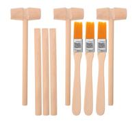 BESTonZON 3 Sets Dinosaur Excavation Tools for Kids: Wooden Hammer, And Brush - Archaeology Dig Kit And Stem Learning Toy
