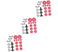 BESTonZON 3 Sets Drum Pads Drum Cymbals Supplies Creative Cymbal Pad Cymbal Felts and Sleeves Cymbal Nuts Cymbal Cushion Gasket Cymbals Accessory Drum Clutch Cotton Pads Eva Cotton Red