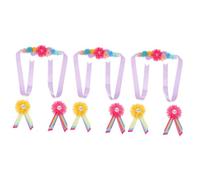 BESTonZON 3 Sets Maternity Belt Sash Pregnancy Photo Props Maternity Belt Flower Mommy Flower Belly Belt Mamaw Keepsake Papa Badge Ribbon Newborn Dress