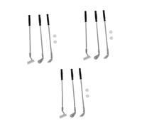BESTonZON 3 Sets Mini House Golf Club Set of Miniature Golf Balls and Clubs for Dollhouse Decoration DIY Adornment for Miniature Scenes
