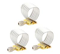 BESTonZON 3 Sets Mouthpiece Clip Adjustable Sax Clip Saoxphone Clips Sax Head Clip Ligature Clips Turntable Alignment Tool Saxophone Metal Sax Mouthpiece Ligature Stainless Steel Silver
