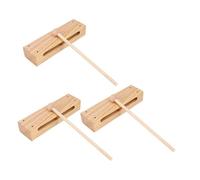 BESTonZON 3 Sets Solid Hardwood Rhythm Block Percussion Kit for Durable Wooden Musical Instruments for Schools and Homes Stimulate Creativity and Music Interest with Smooth Edges and Loud