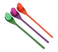 BESTonZON 3 Sets Wooden Egg Spoon Balancing Game for Sensory Integration Training Lightweight Outdoor Play Random Color Random Color