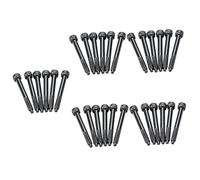 BESTonZON 30 Pcs Bridge Saddle Screw Bridge Accessories Electric Guitar Parts Guitar Bridge Screw Guitar Accessories Tremolo Bridge Screws Guitar Supply Guitar System Screws Black Metal