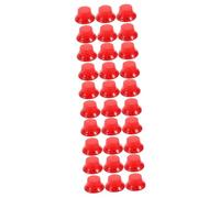 BESTonZON 30 Pcs Potentiometer Knob Guitar Potentiometer Caps Amplifier for Electric Guitar Bass Volume Caps Guitar Knob Guitar Sound Knob Bass Knob Guitar Speed Control Knobs Acrylic Red