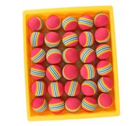 BESTonZON 30 Pcs Rainbow Colored Sponge Golf Practice Balls Elastic Soft Training Balls for Indoor Outdoor Use Safe Lightweight Flexible Design