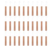 BESTonZON 30 Sets Plant Labels with Hanging Wire Round Metal Tags for Balcony Flower Pots Vegetable Gardens Lightweight and Easy DIY Installation Rose Finish