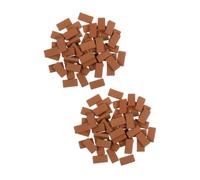 BESTonZON 300pcs Miniature Dollhouse Bricks Realistic Mini Tiny Small Red Bricks for Garden Diorama Landscaping Accessories Detailed DIY Micro Home Decor for Outdoor Miniature Scenes