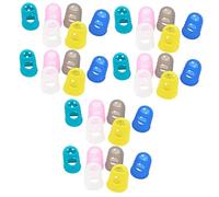 BESTonZON 30pcs Beginner Guitar Fingertip Protectors Silicone Finger Guards Finger Sleeve Comfortable for Long Practice