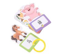 BESTonZON 30pcs Educational Learning Flash Cards for Interaction English Words Shapes Colors Numbers Moderate Portable Early Learning