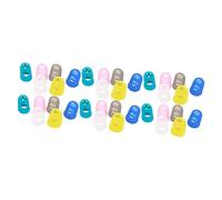 BESTonZON 30pcs Fingertip Protectors for Acoustic Guitar Silicone Finger Guards Finger Sleeves for Ukulele and Guitar Practice Random Color