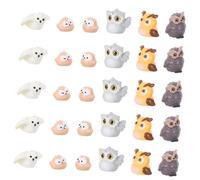 BESTonZON 30pcs Miniature Owl Figurines Resin Small Wildlife Statues for Fairy Garden Terrarium Succulent Pots Decor DIY Craft Collectible Home Accents