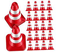 BESTonZON 30Pcs Miniature Traffic Cones for Educational Traffic Signs for Sand Table Ornaments Models for Traffic Demonstration and Play