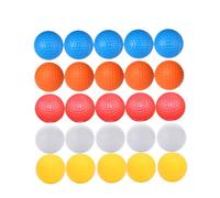 BESTonZON 30pcs Non-porous Hollow Training Balls Indoor Swing Practice Soft Lightweight Balls for Safe Home Use Multi-color White Yellow Orange Blue Each