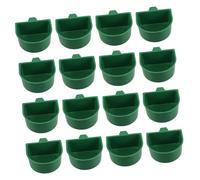 BESTonZON 30pcs Parrot Food Feeder Cups with Clamp for Bird Cage Small Hanging Plastic Feeding Dish and Water Bowl for Cockatiel Parakeet Compact Portable Multi-bird Feeding