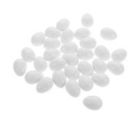 BESTonZON 30pcs Realistic Parrot Egg Decoys Solid Plastic Fake Eggs for Incubation Bird Management Breeding
