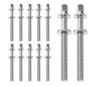 BESTonZON 30pcs Silver Iron Drum Tension Rod Screws with Antislip Threading and Easy Installation Drum Hardware for Bass and Maintenance Essential
