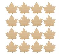 BESTonZON 30Pcs Unfinished Maple Leaf Wood Cutouts Natural Wooden Slices for DIY Crafts Fall Leaf Ornaments Classroom Art Projects Thanksgiving Decorations