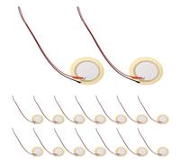 BESTonZON 35pcs Piezo Discs Acoustic Pickup Transducer Leads Electronic Piezo Element for Guitar Sounder Sensor Passive Piezoelectric Buzzer