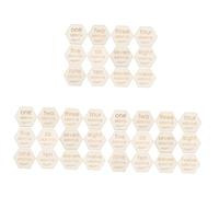 BESTonZON 36 Pcs Milestone Cards Wooden Milestone Engraved Blocks Milestones Building Blocks Milestone Blocks Monthly Milestone Cards Digital Boxwood Ornaments Child