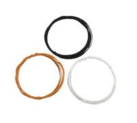 BESTonZON 3m 3-color Waxed Cloth Covered Guitar Hookup Cables Set Shielded Vintage-style Wiring for Guitar Pickups Replacement Hookup Parts for Electric Accessories