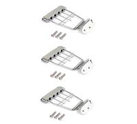 BESTonZON 3pcs 4 String Archtop Guitar Tailpiece Tremolo Bridge Jazz Guitar Bridge Adjustable Guitar Tailpiece Electric Guitar Tailpiece Guitar Saddle Guitar Bridge Tailpiece